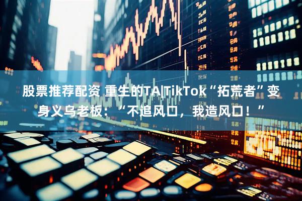 股票推荐配资 重生的TA|TikTok“拓荒者”变身义乌老板：“不追风口，我造风口！”